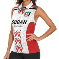 Custom Sudan Football Women Sleeveless Polo Shirt Falcons of Jediane - Wings of Victory - Wonder Print Shop