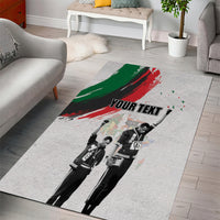 Personalized Juneteenth Freedom Day Area Rug 1968 Black Power Salute - Wonder Print Shop