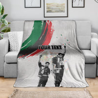 Personalized Juneteenth Freedom Day Blanket 1968 Olympics Black Power Salute