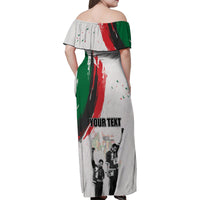 Personalized Juneteenth Freedom Day Family Matching Off Shoulder Maxi Dress and Hawaiian Shirt 1968 Black Power Salute - Wonder Print Shop