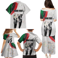 Personalized Juneteenth Freedom Day Family Matching Puletasi and Hawaiian Shirt 1968 Black Power Salute - Wonder Print Shop