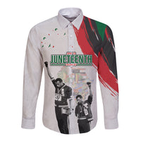 Personalized Juneteenth Freedom Day Long Sleeve Button Shirt 1968 Black Power Salute - Wonder Print Shop