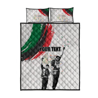 Personalized Juneteenth Freedom Day Quilt Bed Set 1968 Black Power Salute - Wonder Print Shop