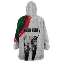 Personalized Juneteenth Freedom Day Wearable Blanket Hoodie 1968 Black Power Salute - Wonder Print Shop