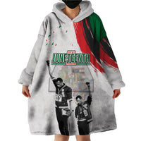Personalized Juneteenth Freedom Day Wearable Blanket Hoodie 1968 Black Power Salute - Wonder Print Shop