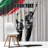 Personalized Juneteenth Freedom Day Window Curtain 1968 Black Power Salute - Wonder Print Shop