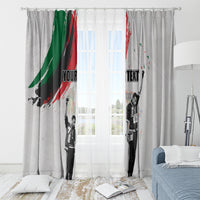 Personalized Juneteenth Freedom Day Window Curtain 1968 Black Power Salute - Wonder Print Shop