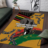 Juneteenth Freedom Day Area Rug 1968 Black Power Salute Broken Chain - Wonder Print Shop