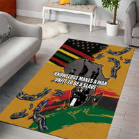 Juneteenth Freedom Day Area Rug 1968 Black Power Salute Broken Chain - Wonder Print Shop