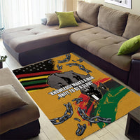 Juneteenth Freedom Day Area Rug 1968 Black Power Salute Broken Chain - Wonder Print Shop