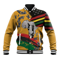 Juneteenth Freedom Day Baseball Jacket 1968 Black Power Salute Broken Chain - Wonder Print Shop