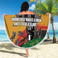 Juneteenth Freedom Day Beach Blanket 1968 Black Power Salute Broken Chain - Wonder Print Shop