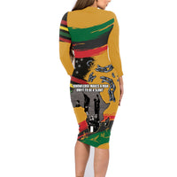 Juneteenth Freedom Day Family Matching Long Sleeve Bodycon Dress and Hawaiian Shirt 1968 Black Power Salute Broken Chain - Wonder Print Shop
