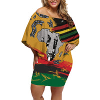 Juneteenth Freedom Day Family Matching Off Shoulder Short Dress and Hawaiian Shirt 1968 Black Power Salute Broken Chain - Wonder Print Shop