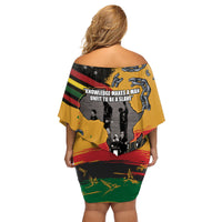 Juneteenth Freedom Day Family Matching Off Shoulder Short Dress and Hawaiian Shirt 1968 Black Power Salute Broken Chain - Wonder Print Shop