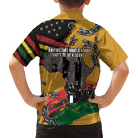 Juneteenth Freedom Day Family Matching Puletasi and Hawaiian Shirt 1968 Black Power Salute Broken Chain - Wonder Print Shop