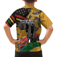 Juneteenth Freedom Day Family Matching Short Sleeve Bodycon Dress and Hawaiian Shirt 1968 Black Power Salute Broken Chain - Wonder Print Shop