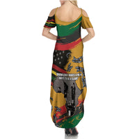 Juneteenth Freedom Day Family Matching Summer Maxi Dress and Hawaiian Shirt 1968 Black Power Salute Broken Chain - Wonder Print Shop