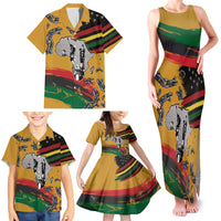 Juneteenth Freedom Day Family Matching Tank Maxi Dress and Hawaiian Shirt 1968 Black Power Salute Broken Chain - Wonder Print Shop