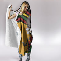 Juneteenth Freedom Day Hooded Blanket 1968 Olympics Black Power Salute Broken Chain
