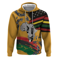 Juneteenth Freedom Day Hoodie 1968 Black Power Salute Broken Chain - Wonder Print Shop