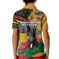 Juneteenth Freedom Day Kid Polo Shirt 1968 Black Power Salute Broken Chain - Wonder Print Shop