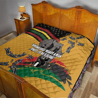 Juneteenth Freedom Day Quilt 1968 Black Power Salute Broken Chain - Wonder Print Shop