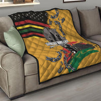 Juneteenth Freedom Day Quilt 1968 Black Power Salute Broken Chain - Wonder Print Shop