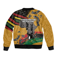 Juneteenth Freedom Day Sleeve Zip Bomber Jacket 1968 Black Power Salute Broken Chain - Wonder Print Shop