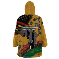 Juneteenth Freedom Day Wearable Blanket Hoodie 1968 Black Power Salute Broken Chain - Wonder Print Shop