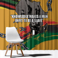 Juneteenth Freedom Day Window Curtain 1968 Black Power Salute Broken Chain - Wonder Print Shop