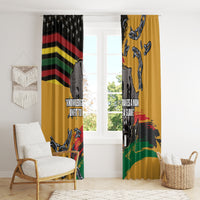 Juneteenth Freedom Day Window Curtain 1968 Black Power Salute Broken Chain - Wonder Print Shop