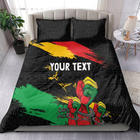 Personalized Juneteenth Freedom Day Bedding Set Raised Fist Black Power and Africa Pattern - Wonder Print Shop