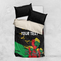 Personalized Juneteenth Freedom Day Bedding Set Raised Fist Black Power and Africa Pattern - Wonder Print Shop
