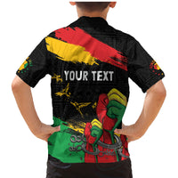 Personalized Juneteenth Freedom Day Family Matching Mermaid Dress and Hawaiian Shirt Raised Fist Black Power and Africa Pattern - Wonder Print Shop