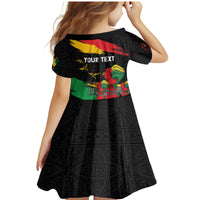 Personalized Juneteenth Freedom Day Family Matching Mermaid Dress and Hawaiian Shirt Raised Fist Black Power and Africa Pattern - Wonder Print Shop