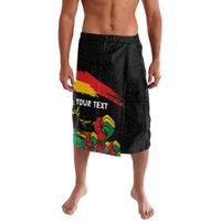 Personalized Juneteenth Freedom Day Lavalava Raised Fist Black Power and Africa Pattern - Wonder Print Shop