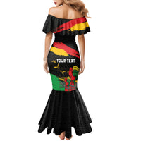 Personalized Juneteenth Freedom Day Mermaid Dress Raised Fist Black Power and Africa Pattern - Wonder Print Shop