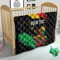 Personalized Juneteenth Freedom Day Quilt Raised Fist Black Power and Africa Pattern - Wonder Print Shop