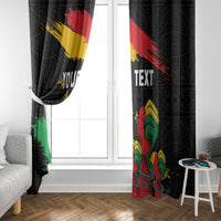 Personalized Juneteenth Freedom Day Window Curtain Raised Fist Black Power and Africa Pattern - Wonder Print Shop