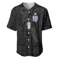 England National Football Custom Baseball Jersey Lions Roar 2026 Glory Black