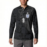 England National Football Custom Button Sweatshirt Lions Roar 2026 Glory Black