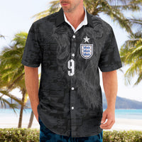 England National Football Custom Hawaiian Shirt Lions Roar 2026 Glory Black