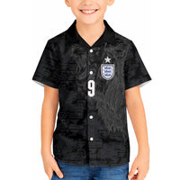 England National Football Custom Hawaiian Shirt Lions Roar 2026 Glory Black