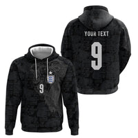 England National Football Custom Hoodie Lions Roar 2026 Glory Black