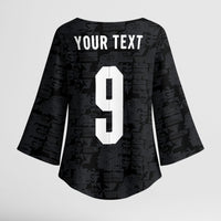 England National Football Custom Kimono Sleeve Blouse Lions Roar 2026 Glory Black