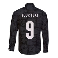 England National Football Custom Long Sleeve Button Shirt Lions Roar 2026 Glory Black