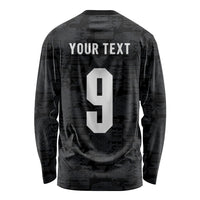 England National Football Custom Long Sleeve Shirt Lions Roar 2026 Glory Black