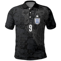 England National Football Custom Polo Shirt Lions Roar 2026 Glory Black