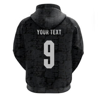 England National Football Custom Zip Hoodie Lions Roar 2026 Glory Black